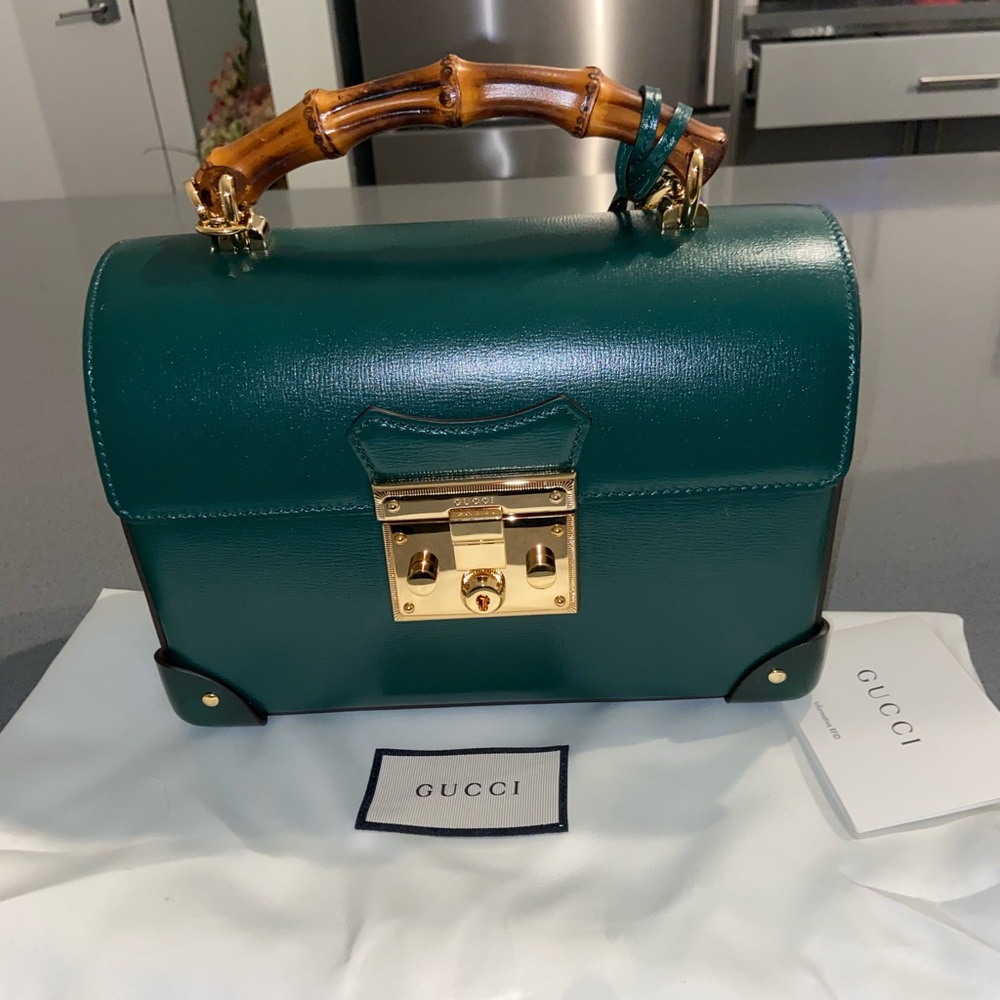 Gucci Small Padlock Shoulder Bag with Bamboo bar